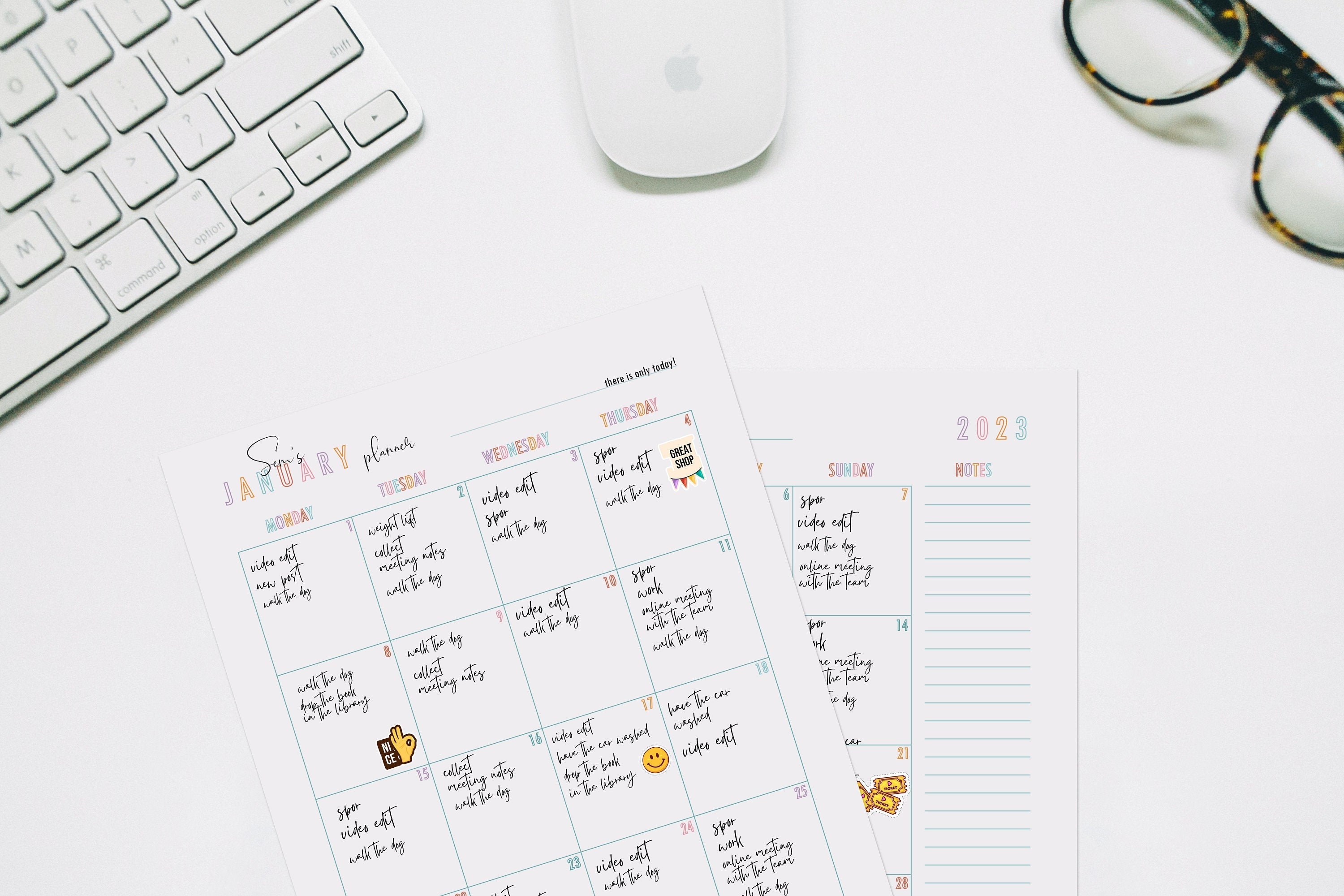 Monthly Planner 2023 Monthly Calendar Dated Month on 2 Etsy