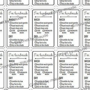 Onderhoudsinstructies tags/kaartenbundel voor handgemaakte creaties