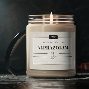 Funny Nurse Gift, Alprazolam Xanax Candle, Graduation Gift, Gift for Doctor Nurse Preceptor Pharmacist, Funny Health Care Gift, Nurse Candle
