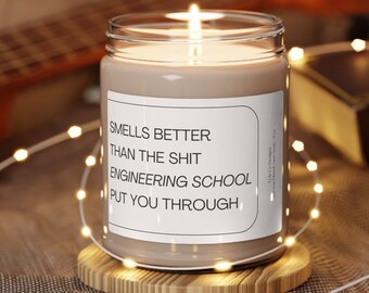 Engineer Gift Engineering Degree Graduation Candle Funny Engineer Gifts Engineer Student Gift for New Engineer Congrats Grad STEM Steminist