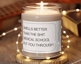 Medical School Candle Gift for Medical School Graduates Future Doctor Residency Graduation New Doctor Med Student Gifts Doctor Graduation
