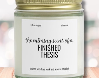 Thesis Defense Gift Masters Graduation Gifts Successful Thesis Defense Masters Degree Graduation Candle MSN MBA Grad MSW Gifts Congrats Grad