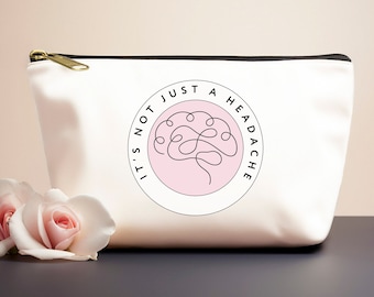 Bolsa de medicamentos, regalo de migraña, no es sólo un dolor de cabeza, regalo de bolsa de concientización sobre la migraña para mujeres con dolores de cabeza Spoonie regalo enfermedad invisible