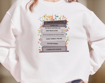 Taylor Jenkins Reid Sweatshirt, TJR Books Shirt, Book Bookish Merch, Book Lover Gift Bookworm Shirt, Carrie Soto Daisy Jones, Cadeau voor haar