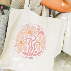 Cadeaux pour assistante sociale Sac fourre-tout en travail social Diplôme d'une école de maîtrise en travail social Cadeau d'assistante sociale Cadeau de félicitations pour un diplômé de maîtrise en travail social