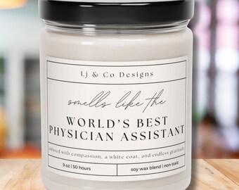 Physician Assistant Candle Gift voor PA Physician Assistant Waardering Cadeau PA School Acceptatie Arts Associate Gifts PA Student pa-c