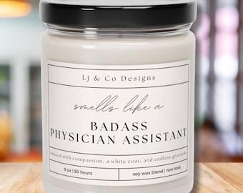 Physician Assistant Candle Gift voor PA Physician Assistant Waardering Cadeau PA School Acceptatie Arts Associate Gifts PA Student pa-c