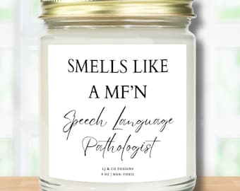 SLP Gifts Speech Language Pathologist Graduation Gift for New SLP Speech Pathologist Speech Pathology Student Candle Gift SLP Grad Present