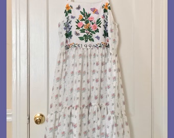 blue mexican embroidered dress Paityn Chiffon Maxi Dress main image 0