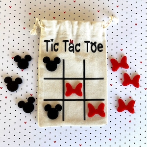 Mickey en Minnie Tic Tac Toe-feestgunst, uitwisselingscadeau visverlenger, Pixie Dust-cadeau, verjaardagsbedankjes