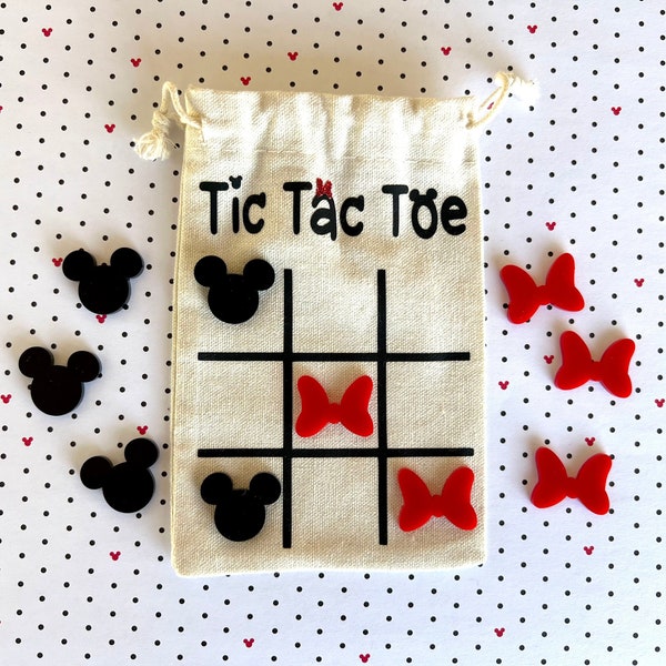 Mickey & Minnie Tic Tac Toe Party Favor, Fish Extender exchange gift, Pixie Dust gift, Birthday Favors