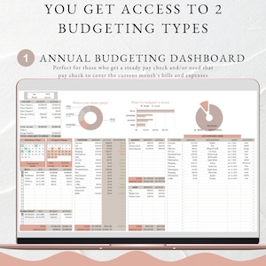 Jährliches Budget-Dashboard Google Sheets Budget Vorlage Automatisiertes persönliches Budget-Dashboard Haushalts-Schulden-Ersparnis-Tracker Bild 8