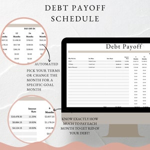 Jährliches Budget-Dashboard Google Sheets Budget Vorlage Automatisiertes persönliches Budget-Dashboard Haushalts-Schulden-Ersparnis-Tracker Bild 5