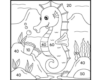 9 páginas Descargar e imprimir libro de actividades preescolares temáticas de Sea Hourse