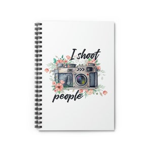 Photographer Journal Diary Photography gift self-help Spiral Notebook Ruled Line, gift idea, photography lover