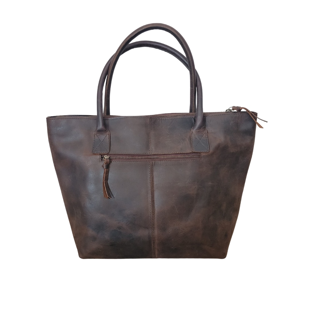 Leather Tote Bag Large Weekender Tote Everyday Use Shoulder Bag Student