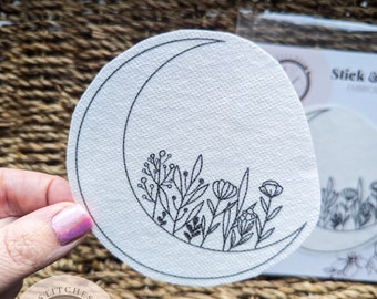 Stick & Stitch Embroidery Kit Flower Moon