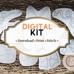 Printable PDF Stick & Stitch Pattern Bows