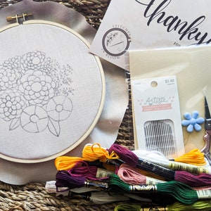 DIY Custom Wedding Bouquet Embroidery Kit