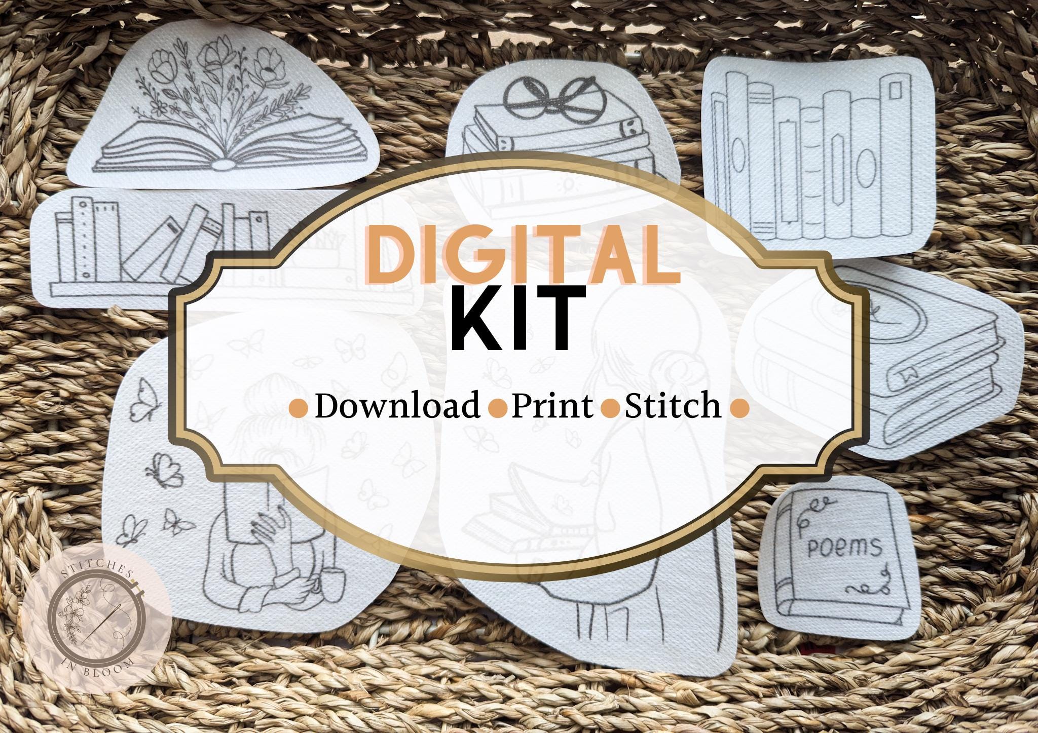 Printable PDF Book Dreamer Embroidery Pattern Stick and Stitch - Etsy