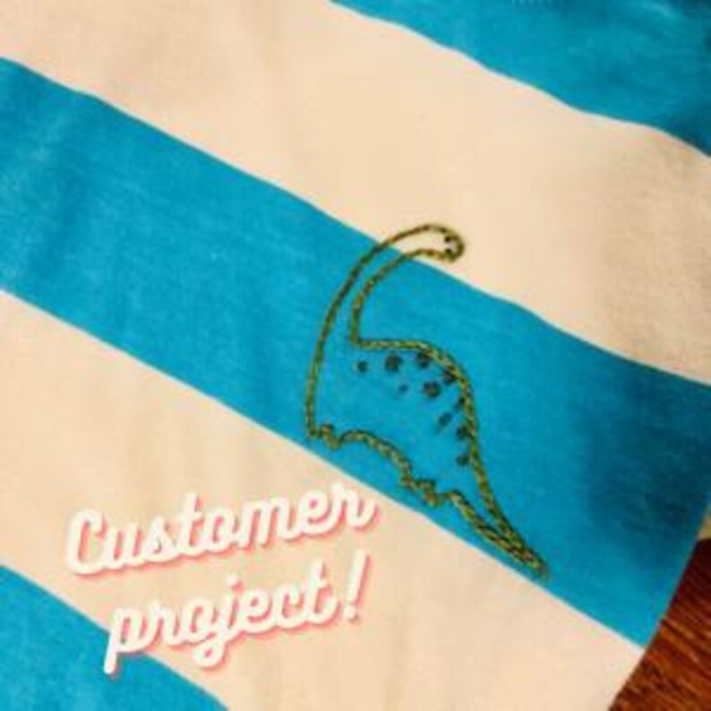 Printable PDF Dinosaur Pattern Embroidery - Etsy