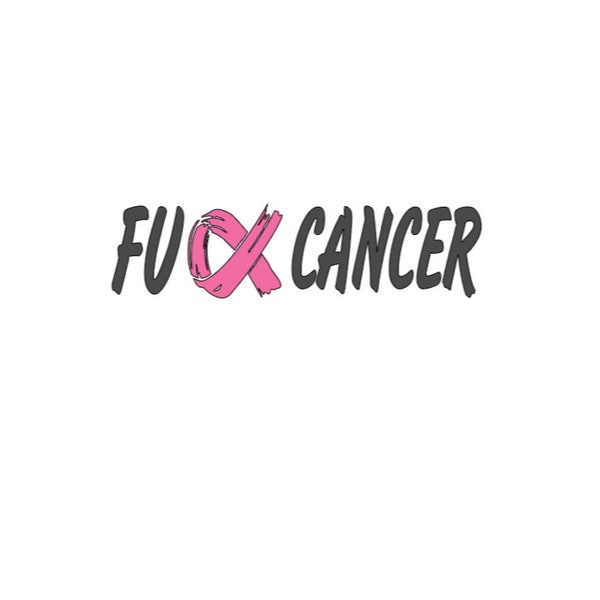 F cancer vinyl decal, awareness ribbon sticker, outdoor vinyl decal, fuck cancer, screw cancer, tumbler decal sticker, car window sticker