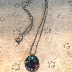 Dichroic Fused Glass Pendant