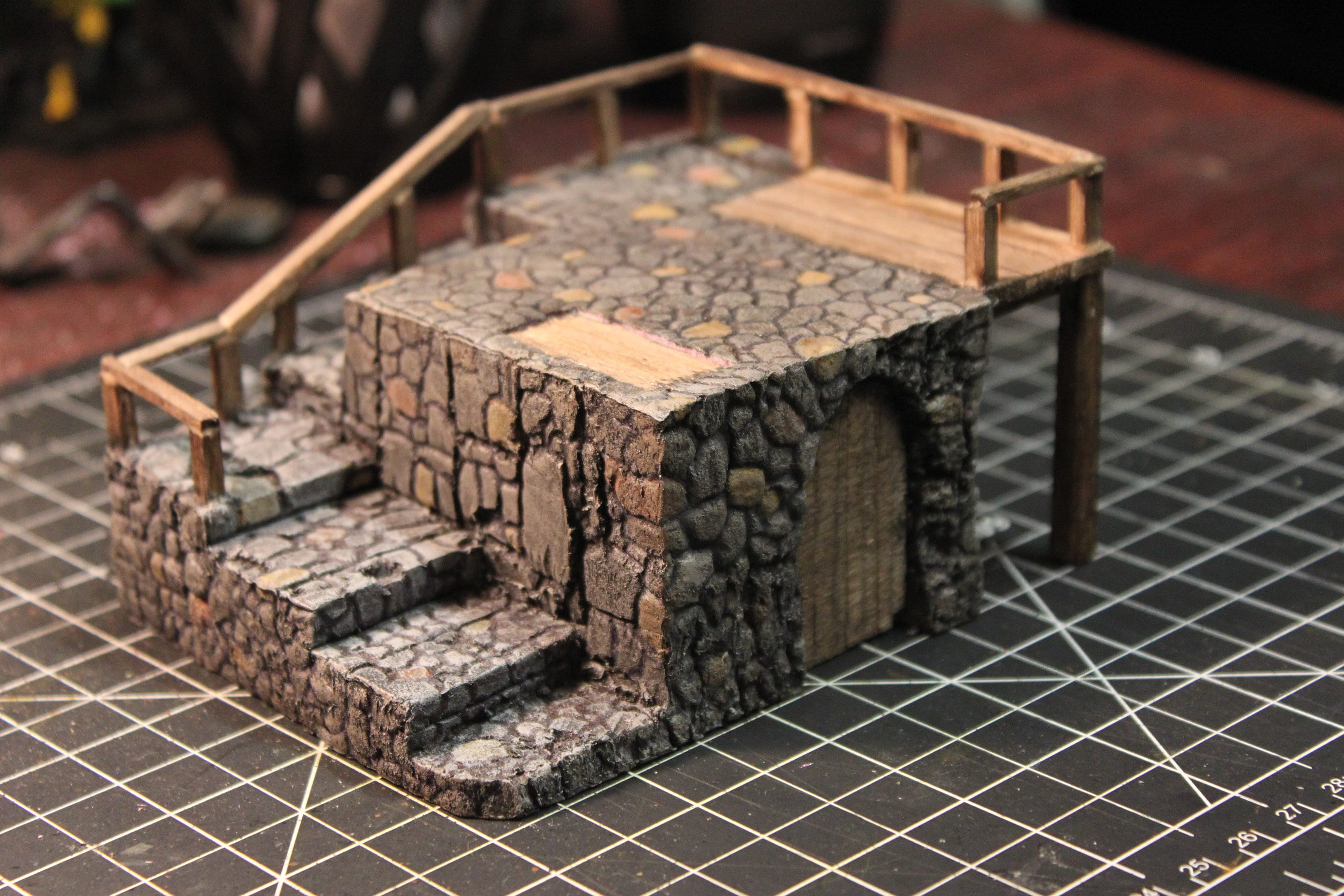 Ruined Manor House Terrain Kit MDF and XPS Foam, Styrofoam, 28mm