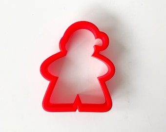 Meeple with Santa Hat 3D Printed Cookie Cutter