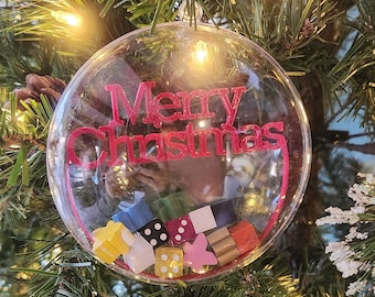 Merry Christmas Handcrafted Board Game Ornament