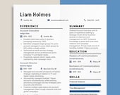Professional Creative Resume Template for Word, Modern & Clean, CV Designs, Printable CV Design, Curriculum Vitae, Instant Download Resume