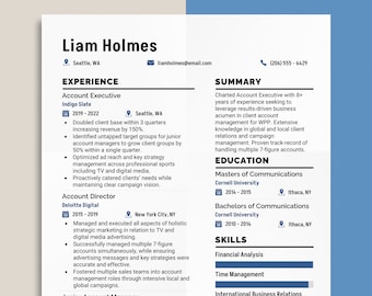 Professional Creative Resume Template for Word, Modern & Clean, CV Designs, Printable CV Design, Curriculum Vitae, Instant Download Resume