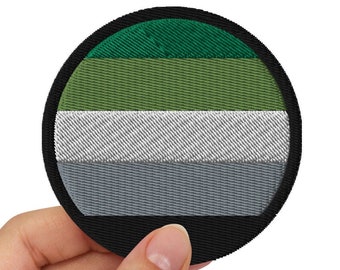 Aromantic Pride Flag Broded Patch, Aromantic Pride Patch, Iron-On Patch, Aromantic Flag Patch, Aromantic Flag Broded Patch