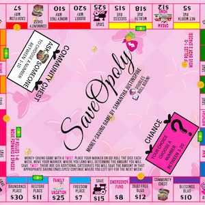 Printable SaveOpoly Money-savings game | Instant download SaveOpoly game