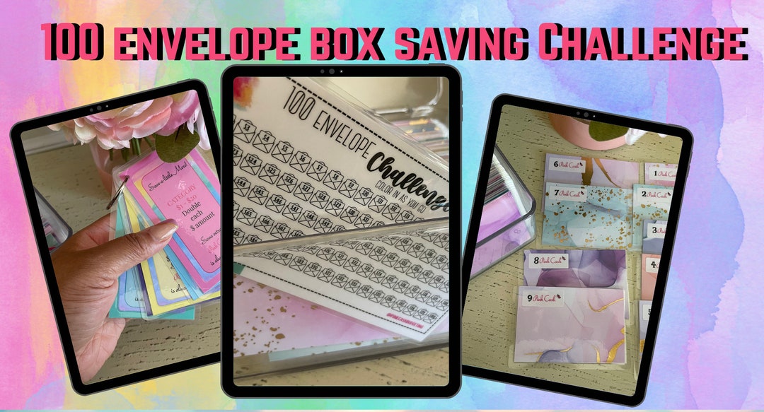 100 Envelope Savings Challenge Box Bundle - Etsy