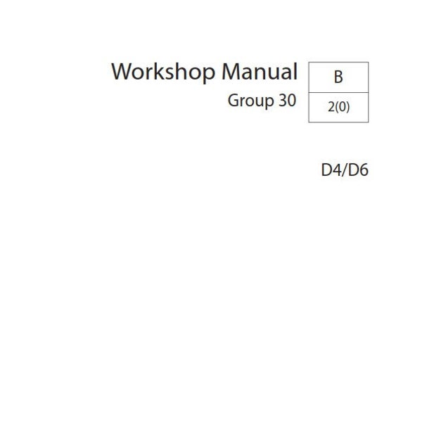 Volvo Penta Group D4 D6 Workshop Service Repair Manual - Group 30 Electrical System - 01/2019