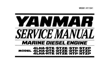 Pdf - Yanmar Marine Diesel Engine 4LHA Service Workshop Repair Manual June 2001 Edition