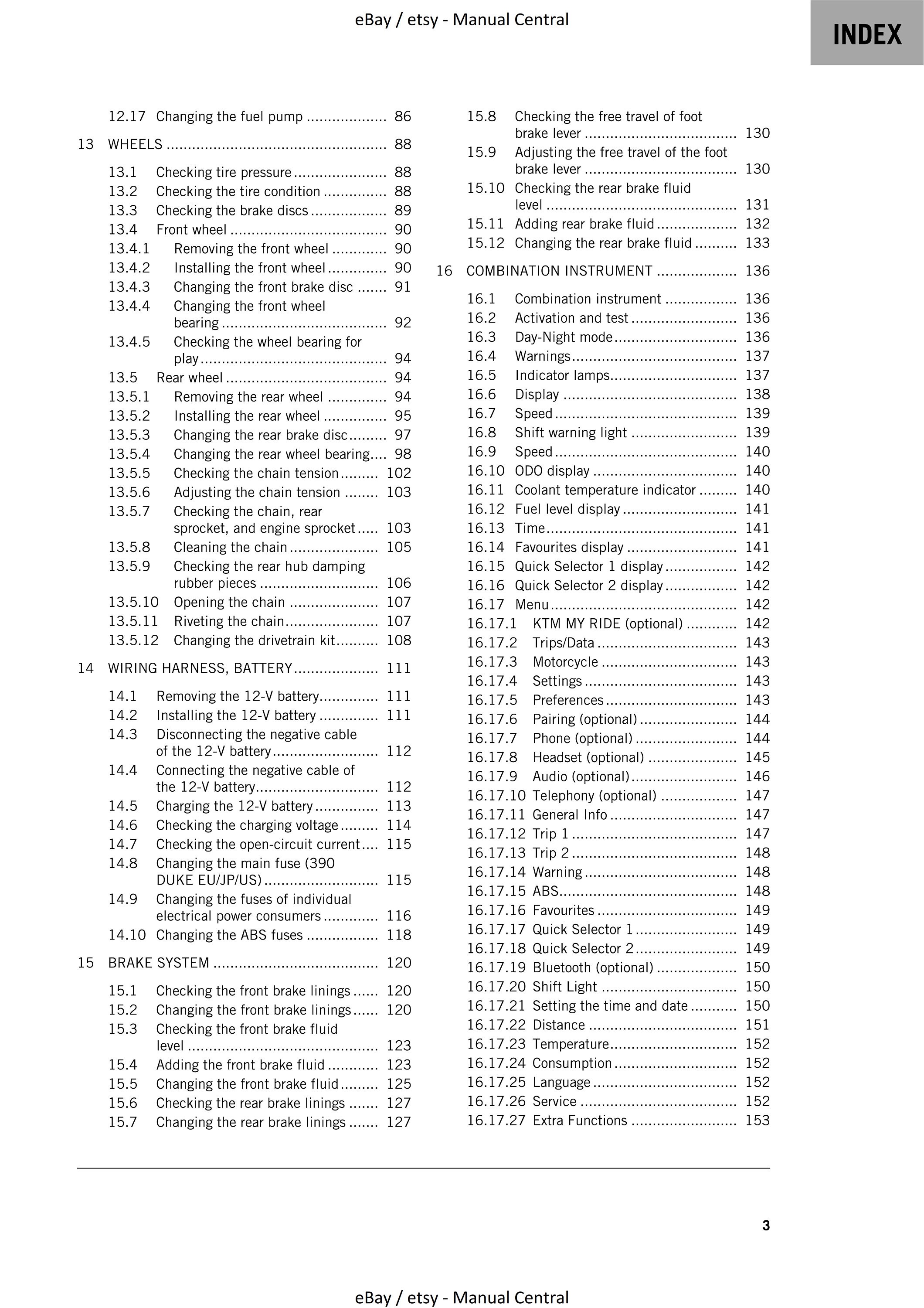 PDF Ktm 2021 390 Duke Repair Service Manual (Download Now) Etsy