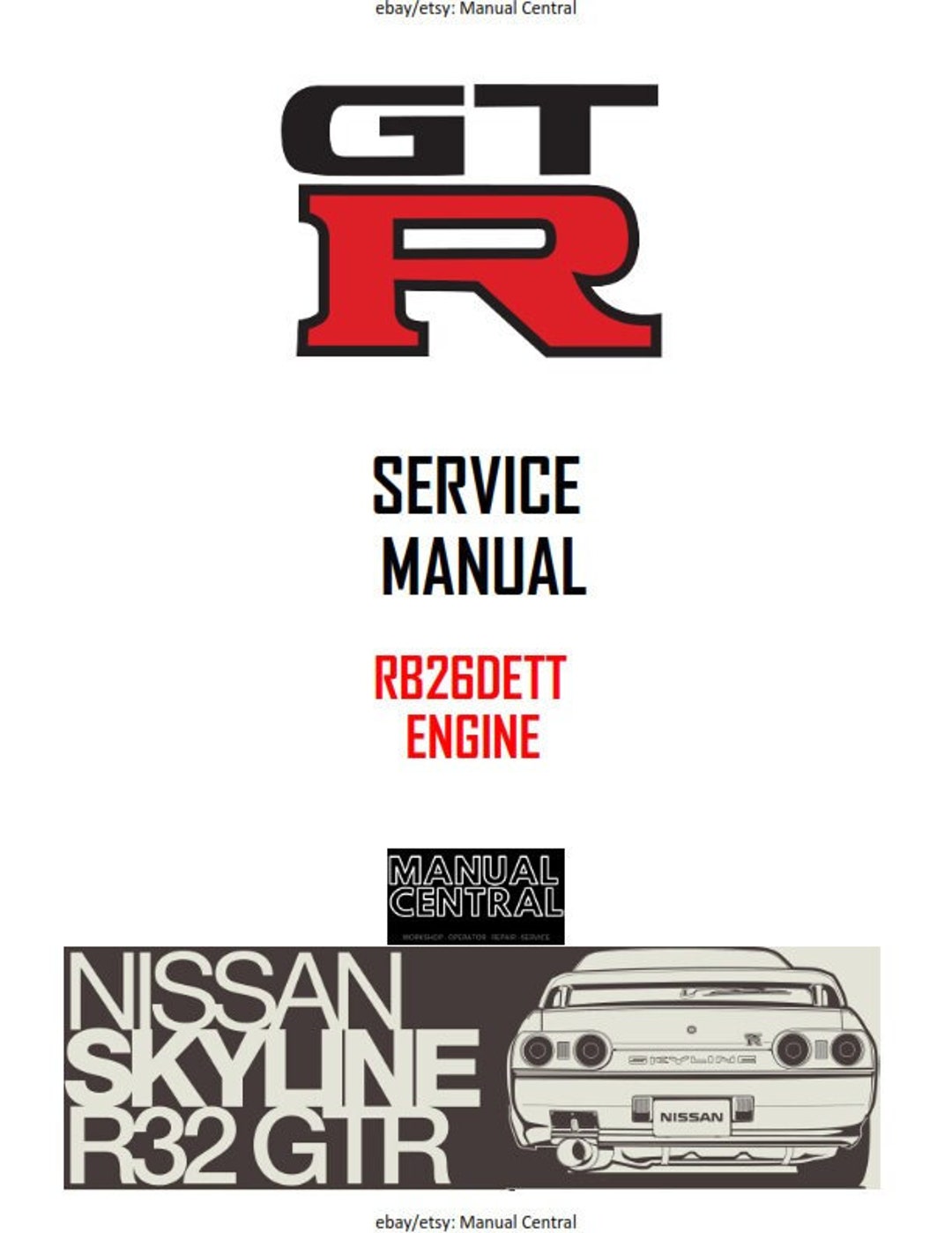 PDF Nissan GTR R32 RB26DETT Service Workshop Repair Manual - Etsy