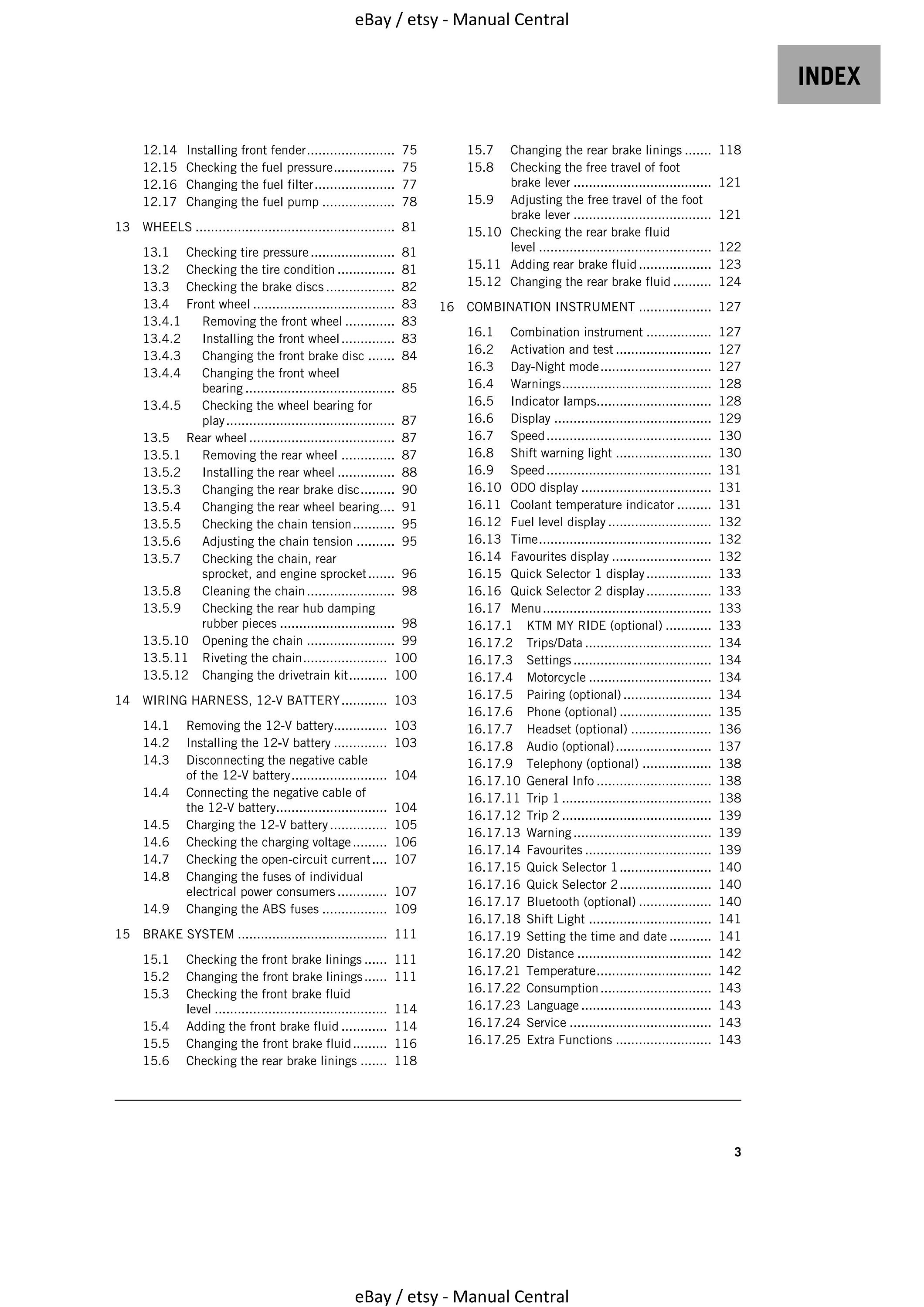 PDF Ktm 2021 125 DUKE Repair Service Manual Etsy