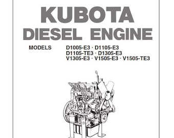 Kubota Diesel Motor Bedienungsanleitung - D1005-E3, D1105-E3, D1105-TE3, D1305-E3, V1305-E3, V1505-E3, V1505-TE3