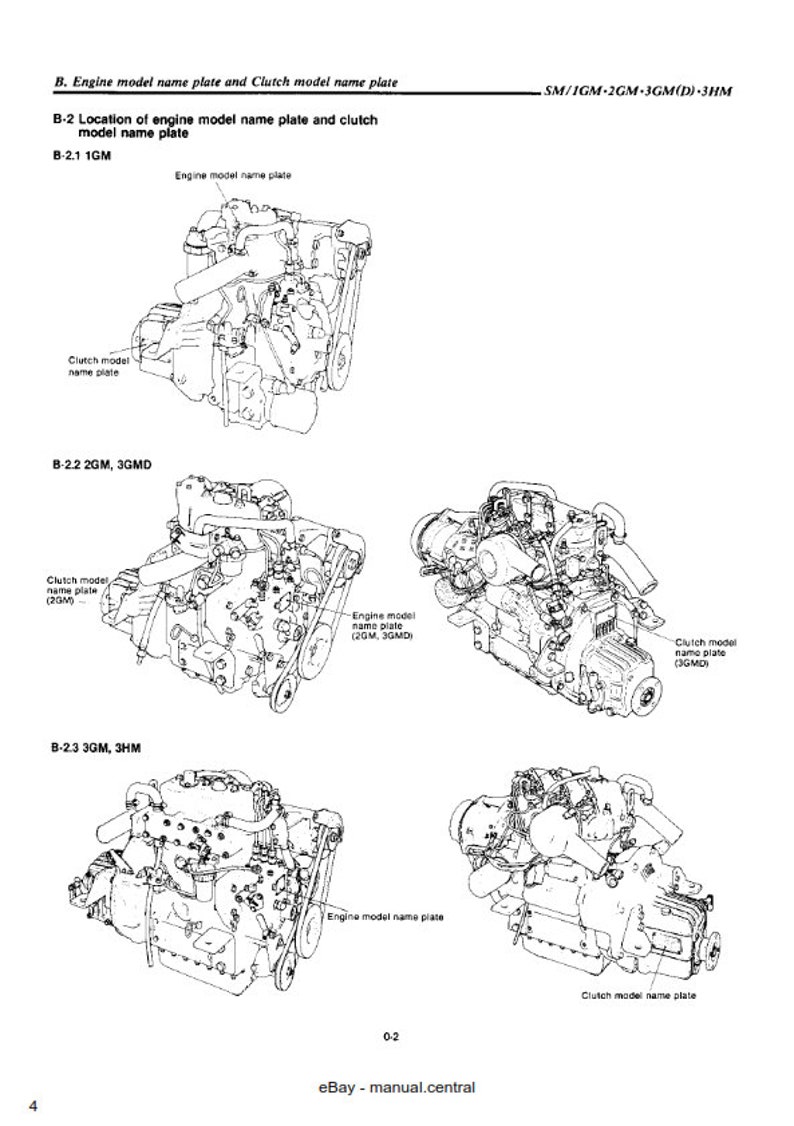 Yanmar Marine Diesel Motor 1GM10L 2GMFL 3GMDFL 3HMFL Service Werkstatt Reparatur Handbuch Bild 4