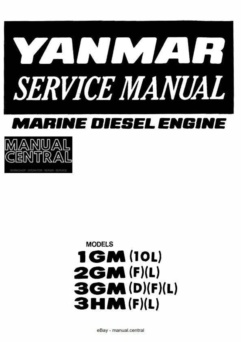 Yanmar Marine Diesel Motor 1GM10L 2GMFL 3GMDFL 3HMFL Service Werkstatt Reparatur Handbuch Bild 1