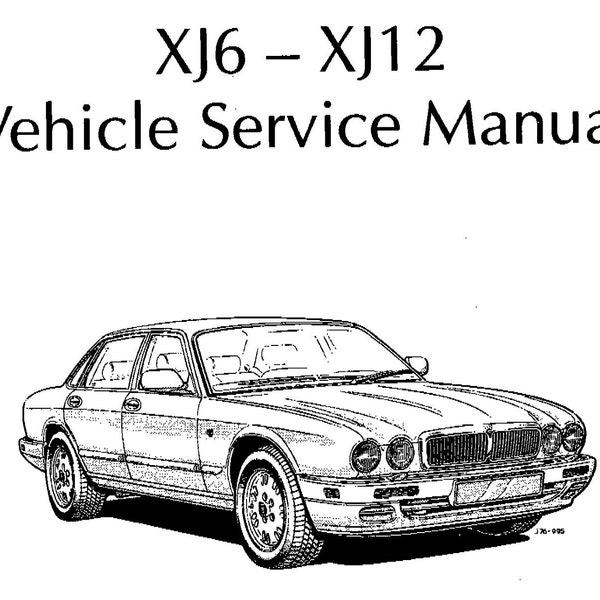 PDF - Jaguar X300 Series - XJ6 XJ12 -  Vehicle Service Workshop Repair Manual - 1995 Edition