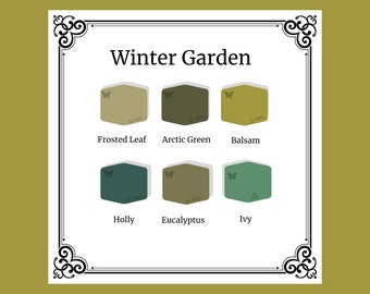 Tutorial per mescolare i colori dell'argilla polimerica / Palette di colori Winter Garden Greens / Ricette per mescolare i colori dell'argilla Souffle / Palette di colori dell'argilla Sculpey