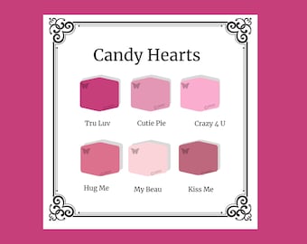 Polymer Clay Color Mixing Tutorial | Sweet Candy Hearts Palette | Souffle Valentine's Day Recipes | Clay Color Recipes | Clay Tutorial