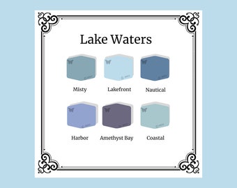 Tutorial per mescolare i colori dell'argilla polimerica / Palette di colori Cool Lake Water / Ricette per mescolare i colori dell'argilla Souffle / Palette di colori dell'argilla Sculpey