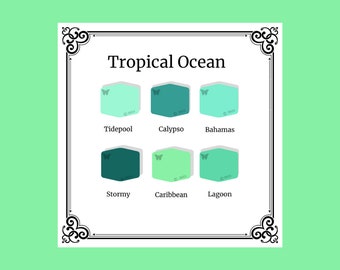 Tutorial sulla miscelazione dei colori dell'argilla polimerica / Tavolozza rilassante dell'oceano tropicale / Souffle Sculpey / Verdi e blu / Colori fai da te