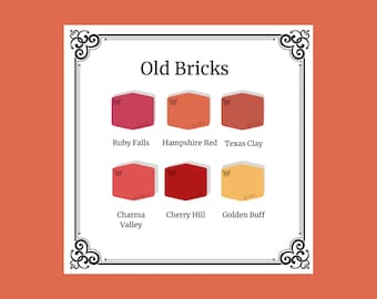 Tutorial per mescolare i colori dell'argilla polimerica / Palette di colori Warm Old Bricks / Ricette per mescolare i colori dell'argilla Souffle / Palette di colori dell'argilla Sculpey