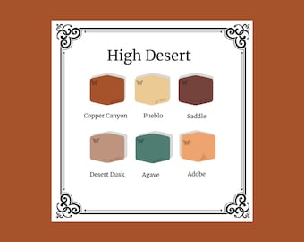 Tutorial sulla miscelazione dei colori in pasta polimerica / Palette di colori vibranti High Desert / Ricette per la miscelazione dei colori Souffle / Palette di colori in pasta Sculpey